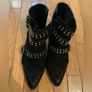 ASOS Ankle Boots. Faux Suede/Leather Detailing. Studded Detailing. Size 9.5.
